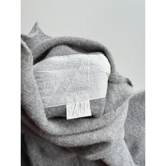H&M x MAISON MARTIN MARGIELA Grey 100% Wool Mock Neck Sweater Dress, Size XS - Picture 14 of 16